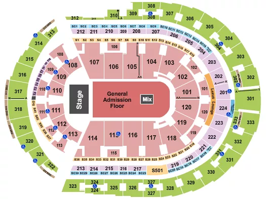  ENDSTAGE GA FLOOR 2 Seating Map Seating Chart