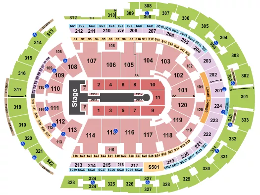  JENNIFER LOPEZ Seating Map Seating Chart