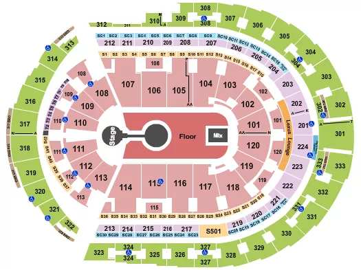  KID CUDI Seating Map Seating Chart