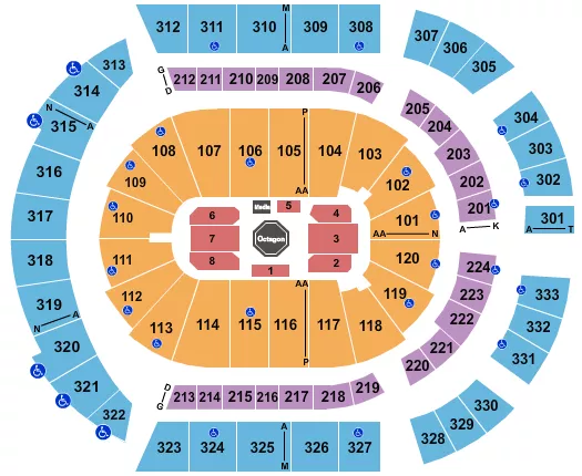  MMA Seating Map Seating Chart