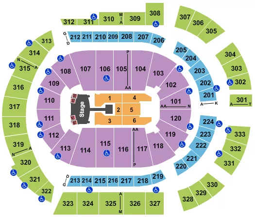  QUEEN ADAM LAMBERT Seating Map Seating Chart