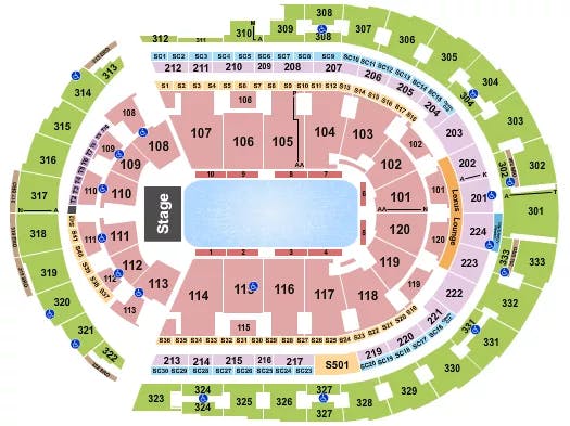  SCOTTY HAMILTON FRIENDS Seating Map Seating Chart