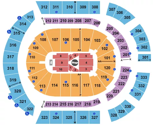  SEBASTIAN MANISCALCO Seating Map Seating Chart