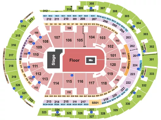  TWENTY ONE PILOTS Seating Map Seating Chart