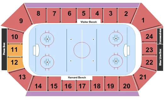 BRIGHT LANDRY HOCKEY CENTER HOCKEY Seating Map Seating Chart