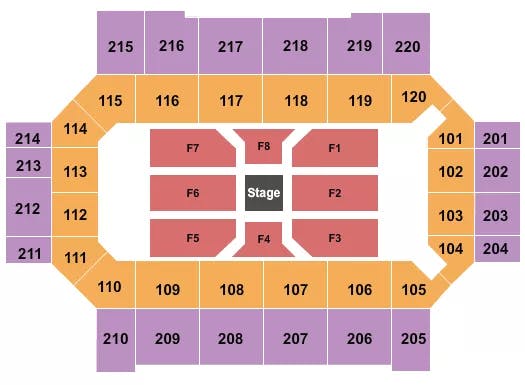  CENTER STAGE Seating Map Seating Chart