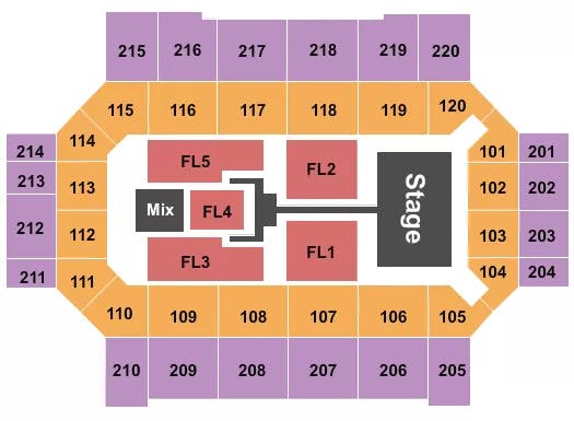  TOBYMAC Seating Map Seating Chart