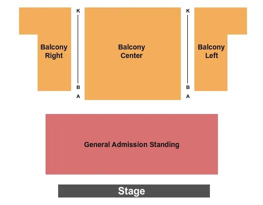  GA FLOOR RSV BALC Seating Map Seating Chart