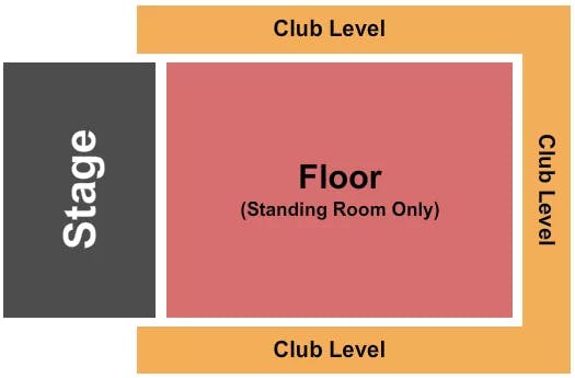 BROOKLYN BOWL NASHVILLE GA CLUB Seating Map Seating Chart