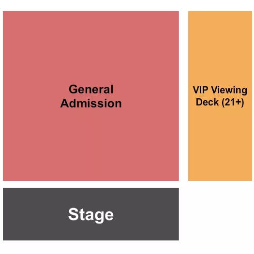 BROOKLYN BOWL PHILADELPHIA GA VIP VIEWING DECK Seating Map Seating Chart