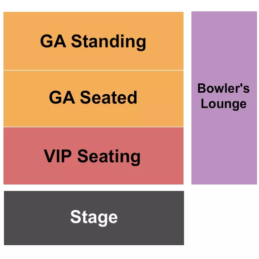BROOKLYN BOWL PHILADELPHIA VIP GA LOUNGE Seating Map Seating Chart