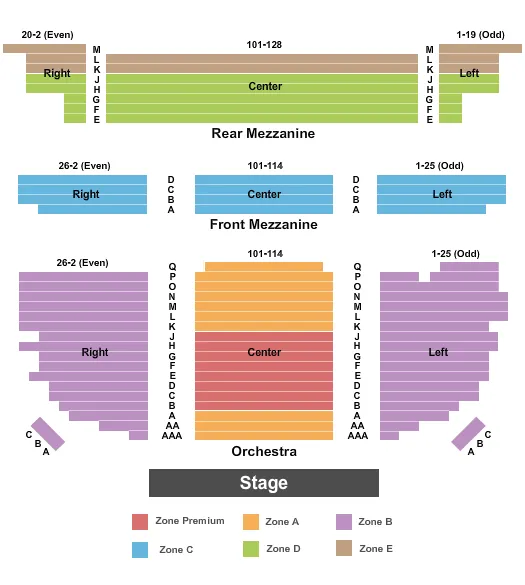  ENDSTAGE INTZONE 2 Seating Map Seating Chart