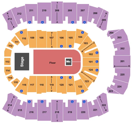  ENDSTAGE GA FLOOR Seating Map Seating Chart