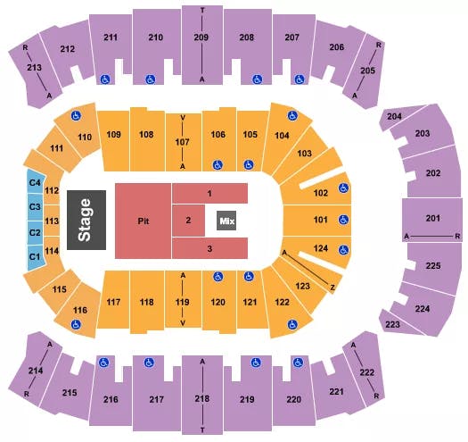  PIT GA RSV FLR 1 3 Seating Map Seating Chart