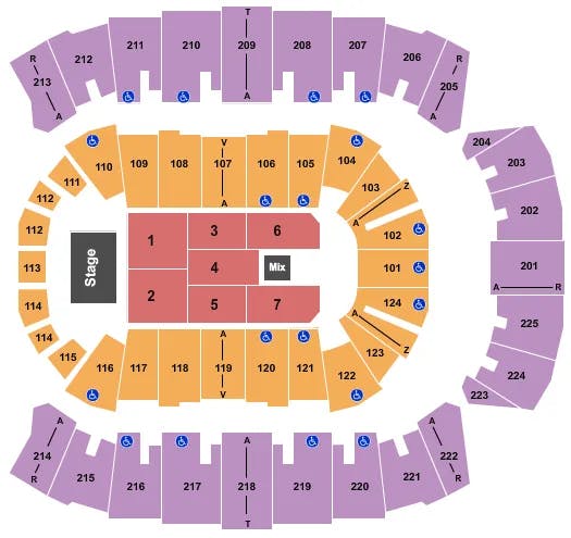  REBA MCENTIRE Seating Map Seating Chart