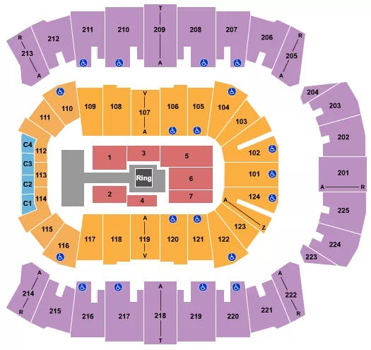  WRESTLING AEW Seating Map Seating Chart