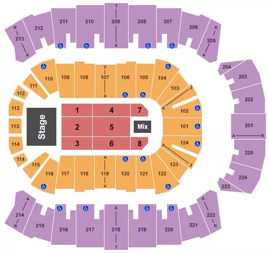  ENDSTAGE 8 Seating Map Seating Chart