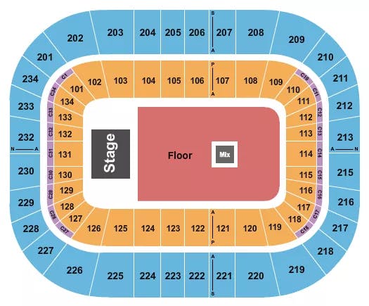  ENDSTAGE GA FLOOR 2 Seating Map Seating Chart