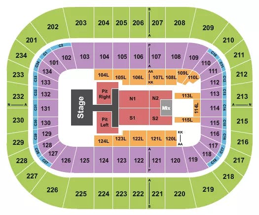  OLD DOMINION Seating Map Seating Chart