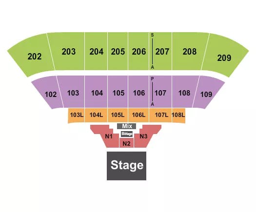  THEATRE SETUP B STAGE Seating Map Seating Chart