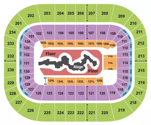  TRAVIS SCOTT Seating Map Seating Chart