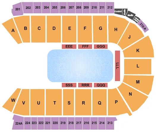  DISNEY ON ICE 1 Seating Map Seating Chart
