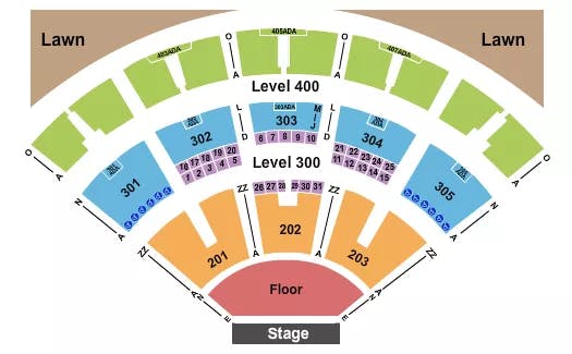 BUDWEISER STAGE TORONTO ENDSTAGE FLOOR ADA Seating Map Seating Chart