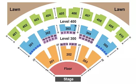 BUDWEISER STAGE TORONTO THIRTY SECONDS TO MARS Seating Map Seating Chart