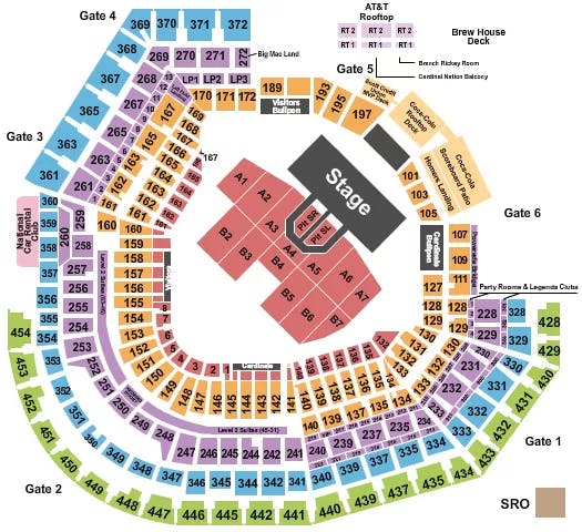  DEF LEPPARD Seating Map Seating Chart