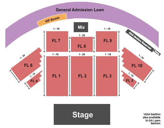  PETER FRAMPTON Seating Map Seating Chart