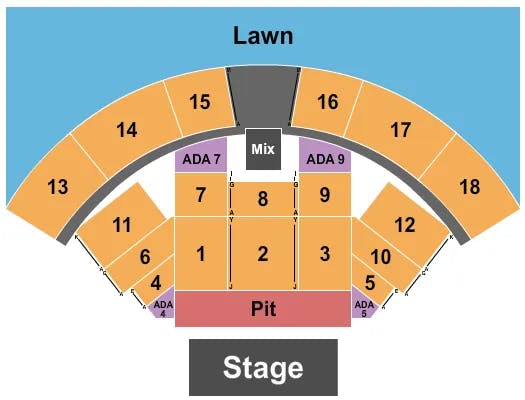  ENDSTAGE GA PIT 3 Seating Map Seating Chart