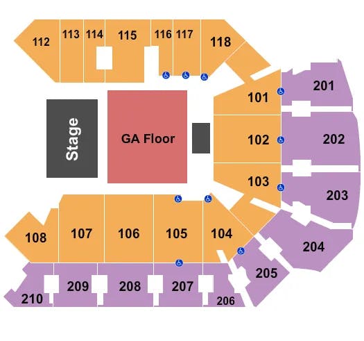  ENDSTAGE GA FLR 2 Seating Map Seating Chart
