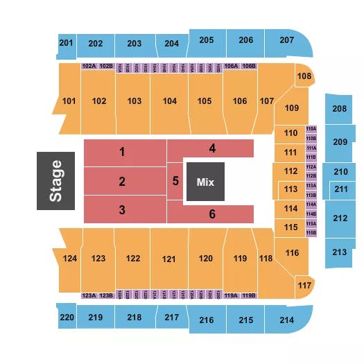  END STAGE 6 Seating Map Seating Chart