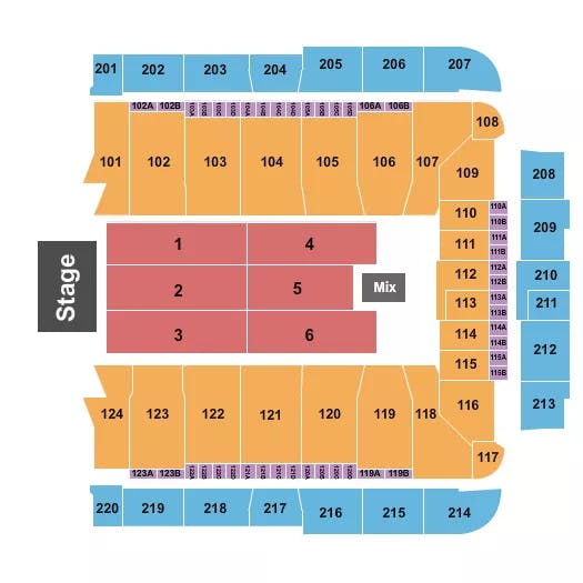  END STAGE 8 Seating Map Seating Chart