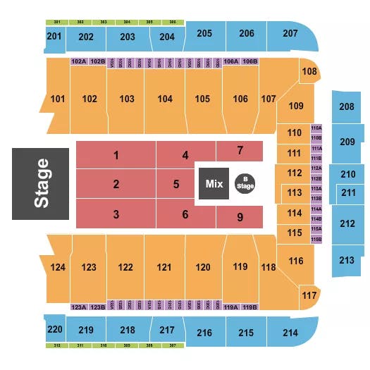  CHRIS BROWN Seating Map Seating Chart