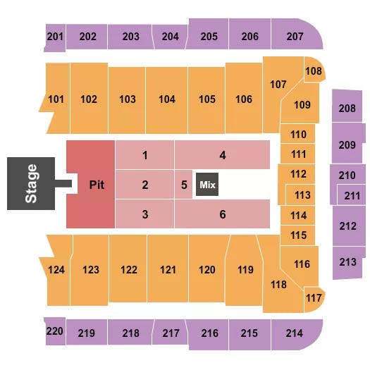  CODY JOHNSON Seating Map Seating Chart