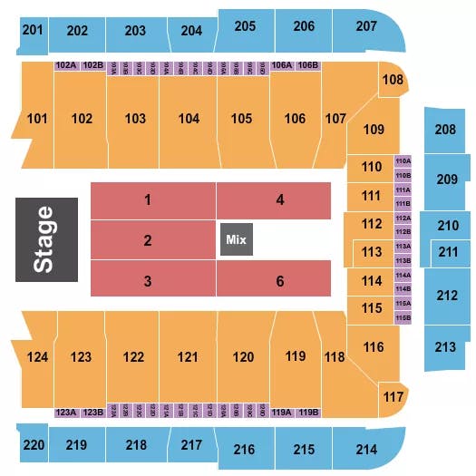  END STAGE 10 Seating Map Seating Chart