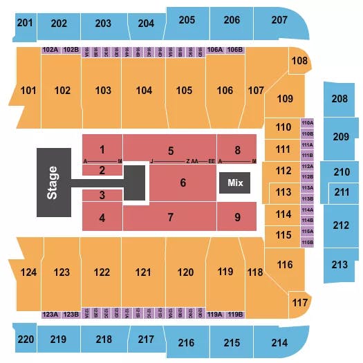  KIRK FRANKLIN Seating Map Seating Chart