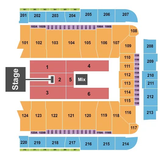  MERCYME Seating Map Seating Chart