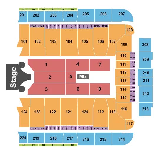  MISSY ELLIOTT Seating Map Seating Chart