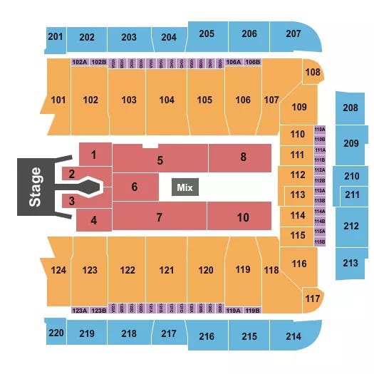  TIM MCGRAW Seating Map Seating Chart