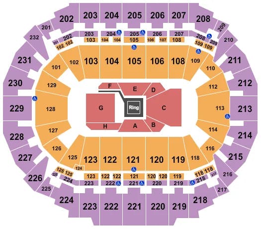  BOXING Seating Map Seating Chart