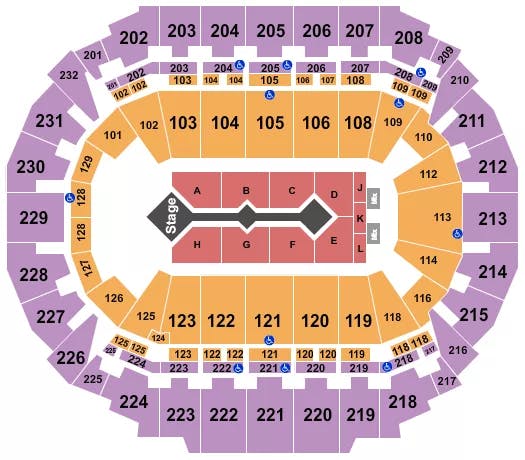  FOR KING AND COUNTRY Seating Map Seating Chart