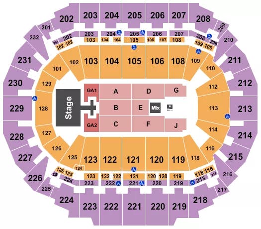  LAINEY WILSON Seating Map Seating Chart