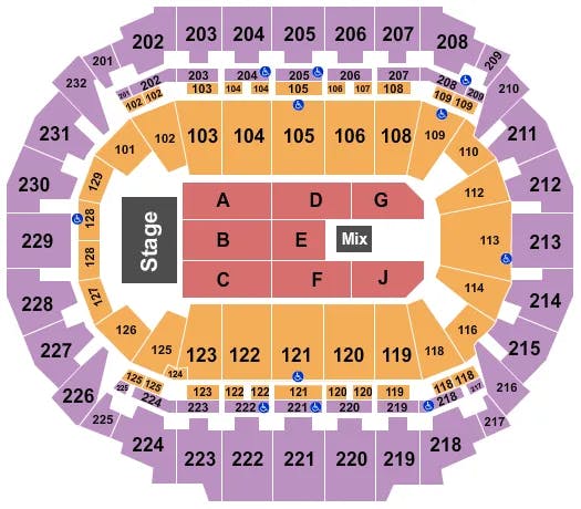  REBA MCENTIRE Seating Map Seating Chart