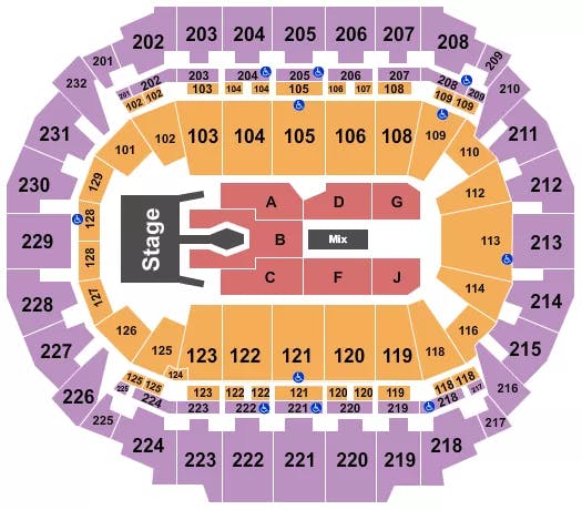  TIM MCGRAW Seating Map Seating Chart