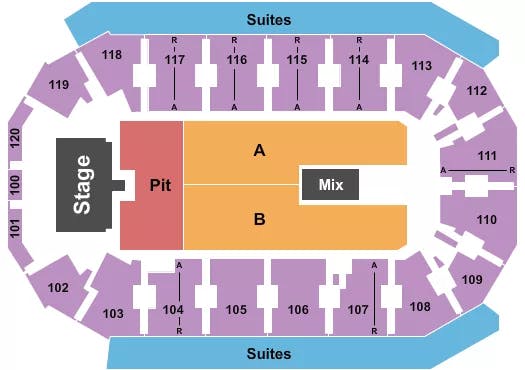  BILLY STRINGS Seating Map Seating Chart