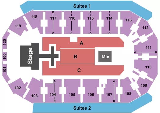  CHRIS TOMLIN Seating Map Seating Chart