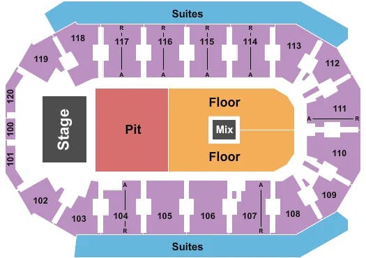  ENDSTAGE GA SPLIT FLOOR 2 Seating Map Seating Chart