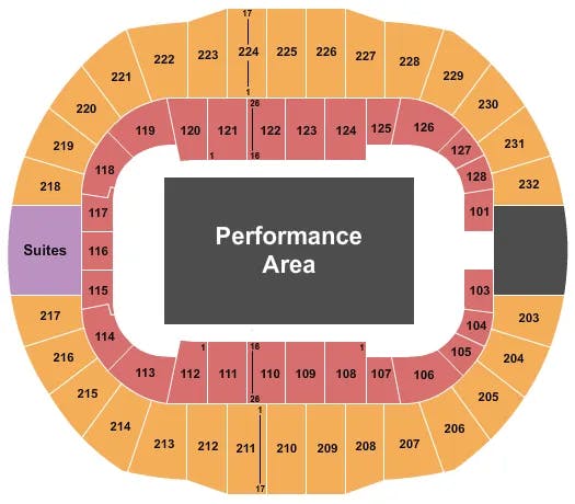  MONSTER TRUCK Seating Map Seating Chart